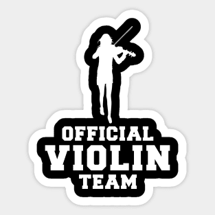 Fiddle & Giggles - Official Violin Team Tee: Bowing with Humorous Melodies! Sticker